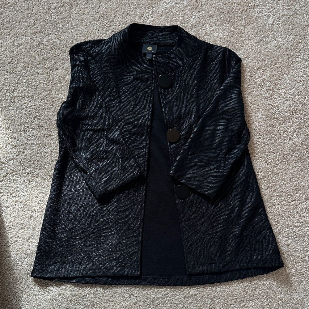 JM Collection Textured Gray Jacket